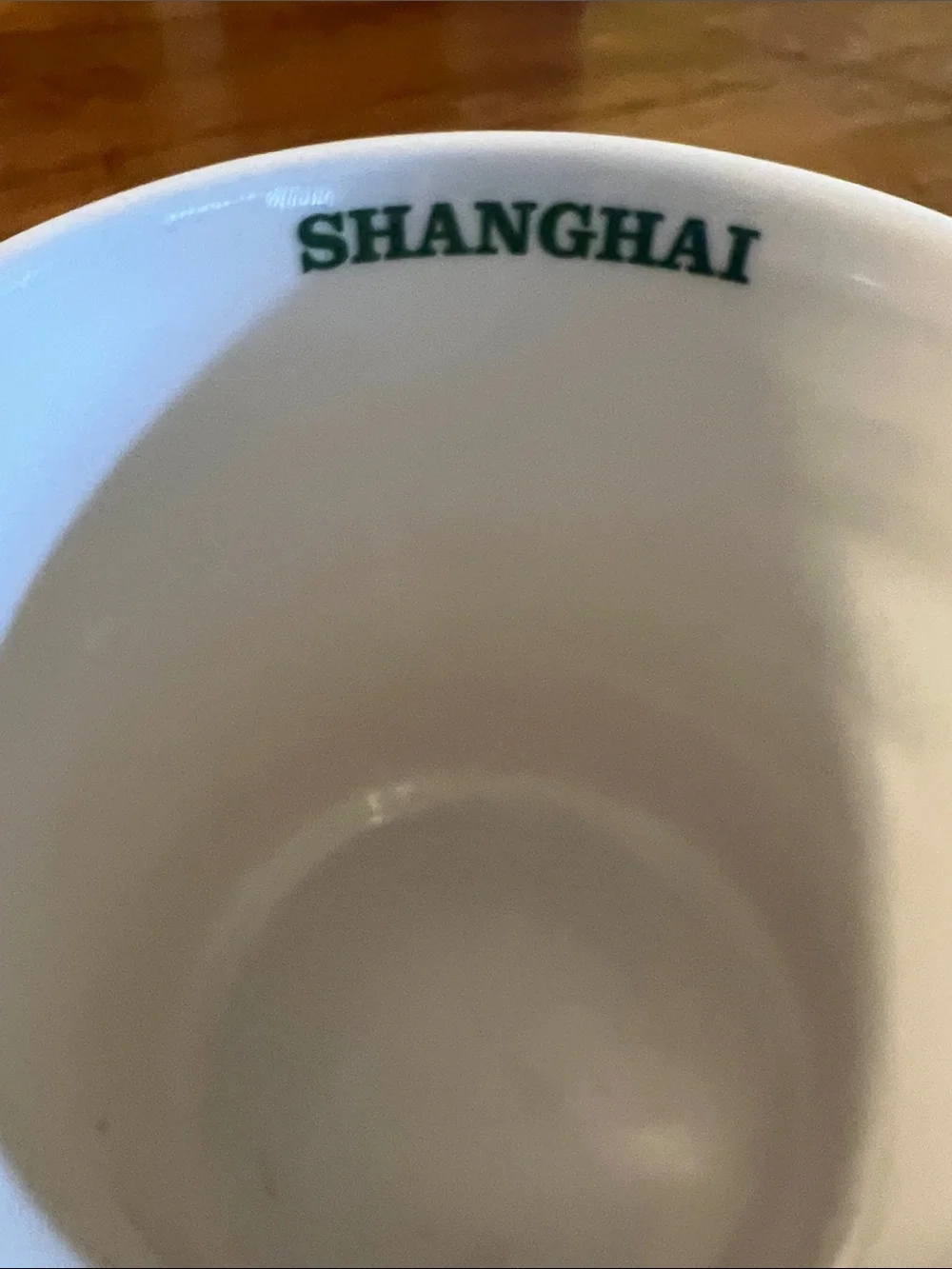 Shanghai China Starbucks relief collectors mug 2015, green